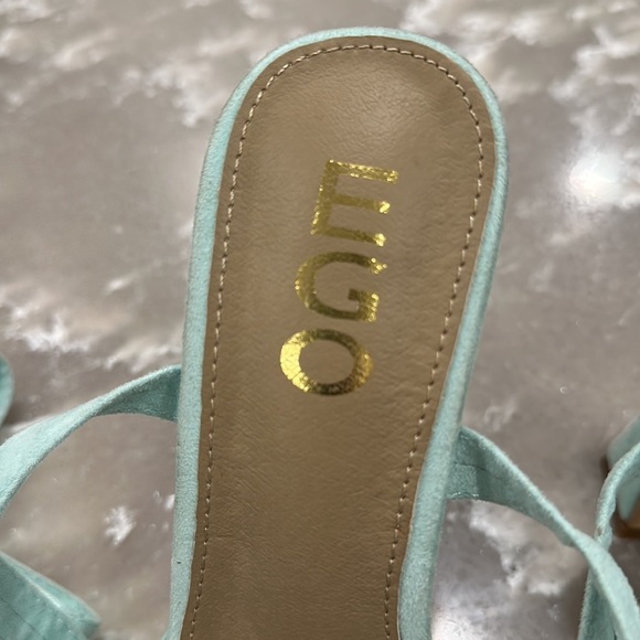 Ego Old Flame Turquoise Blue Square Toe Block Heel Lace Up Platforms size 6 - Picture 13 of 13